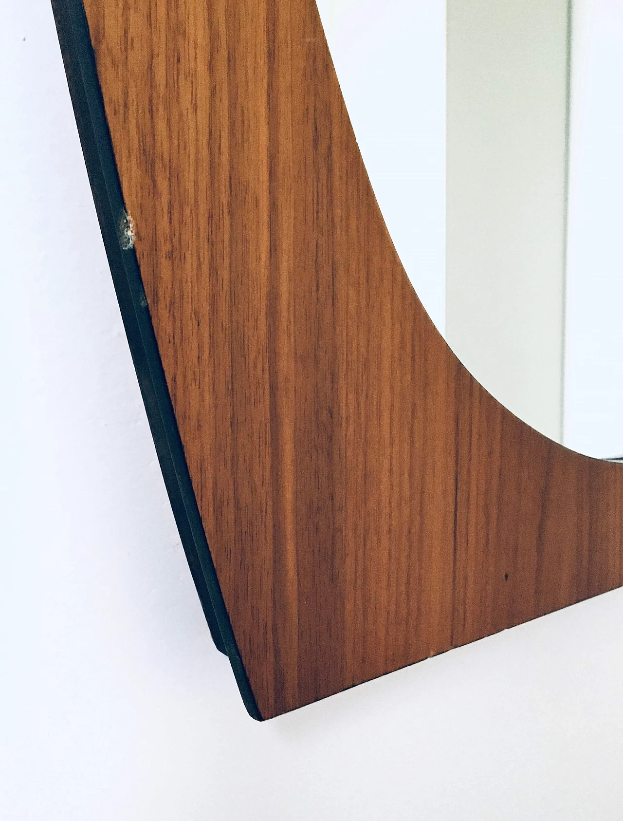 Specchio con cornice in teak di Gianfranco Frattini, anni '60 2