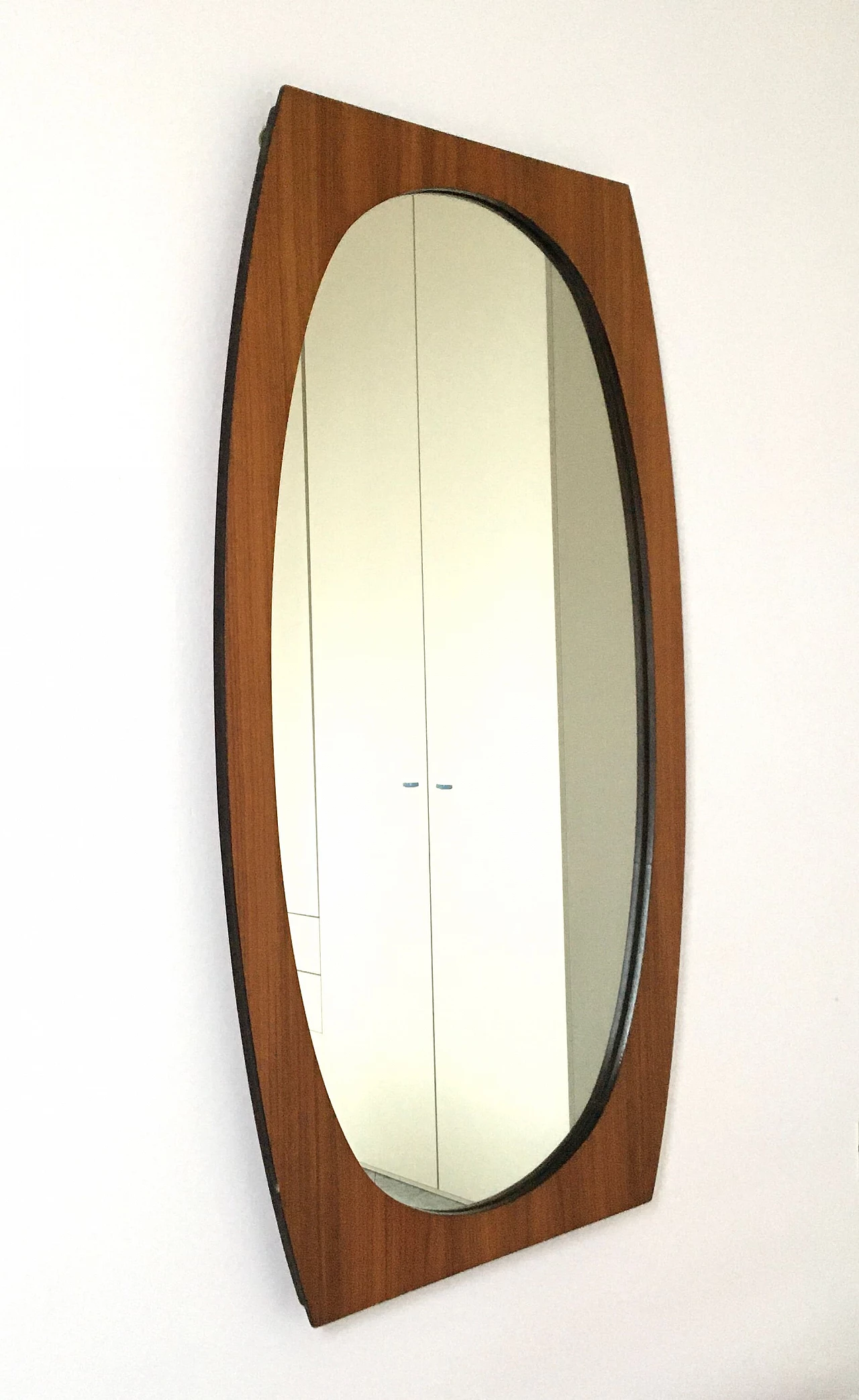 Mirror with teak frame by Gianfranco Frattini, 1960s 3