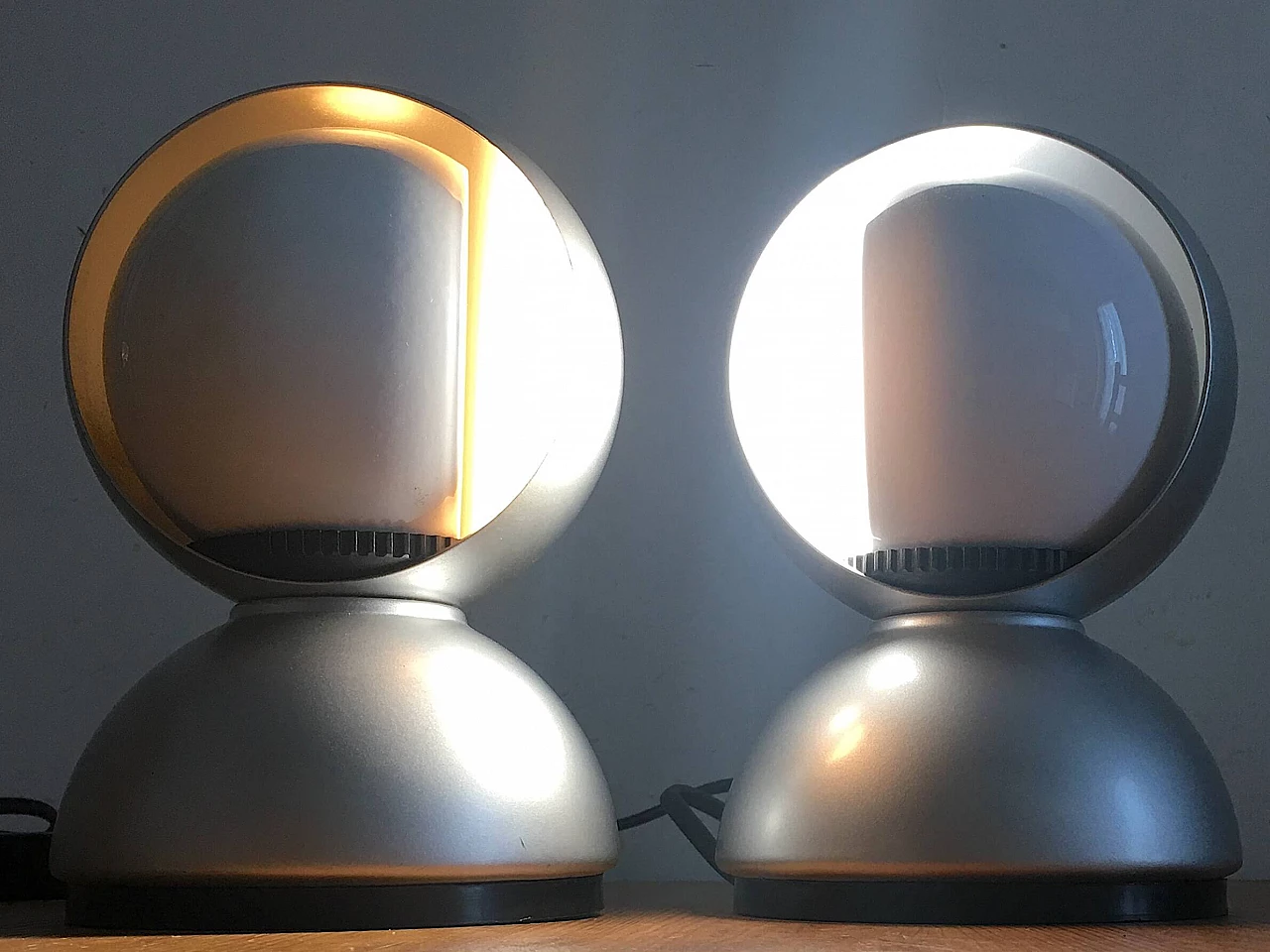 Pair of Eclisse lamps by Vico Magistretti for Artemide, 1960s 7