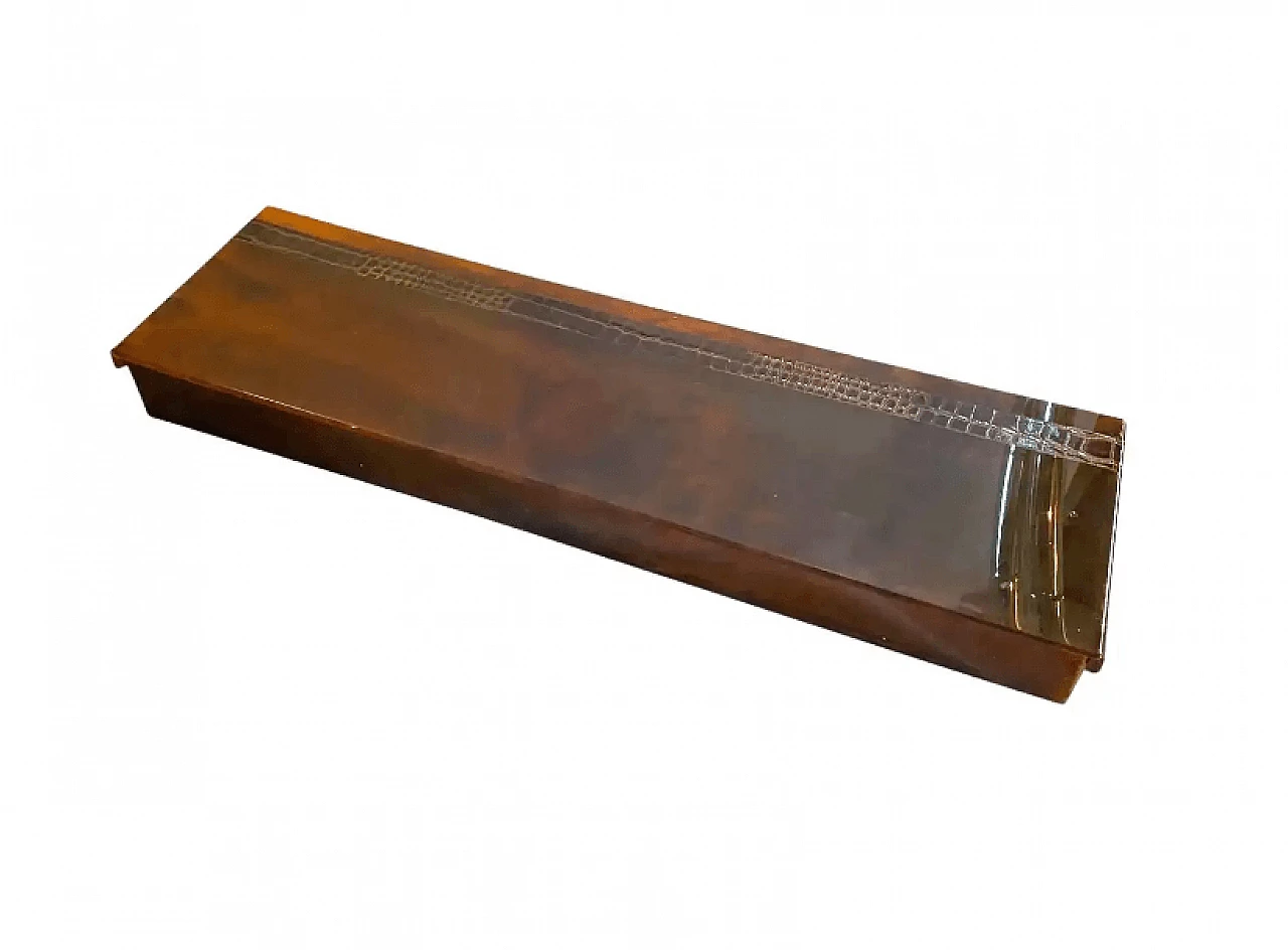 Lucite imitation tortoiseshell jewellery box, 1970s 1