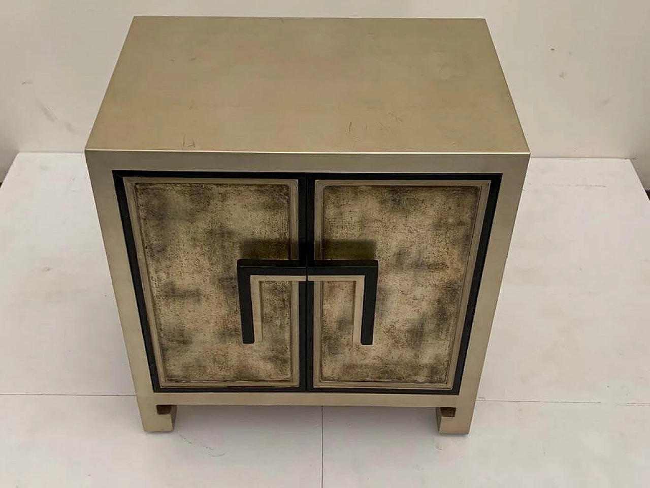 Silver and lacquered wood sideboard by Lam Lee Group, 1990s 3