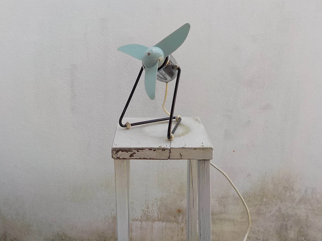 Ventilatore da tavolo in metallo e plastica di Elchim, anni '70 3