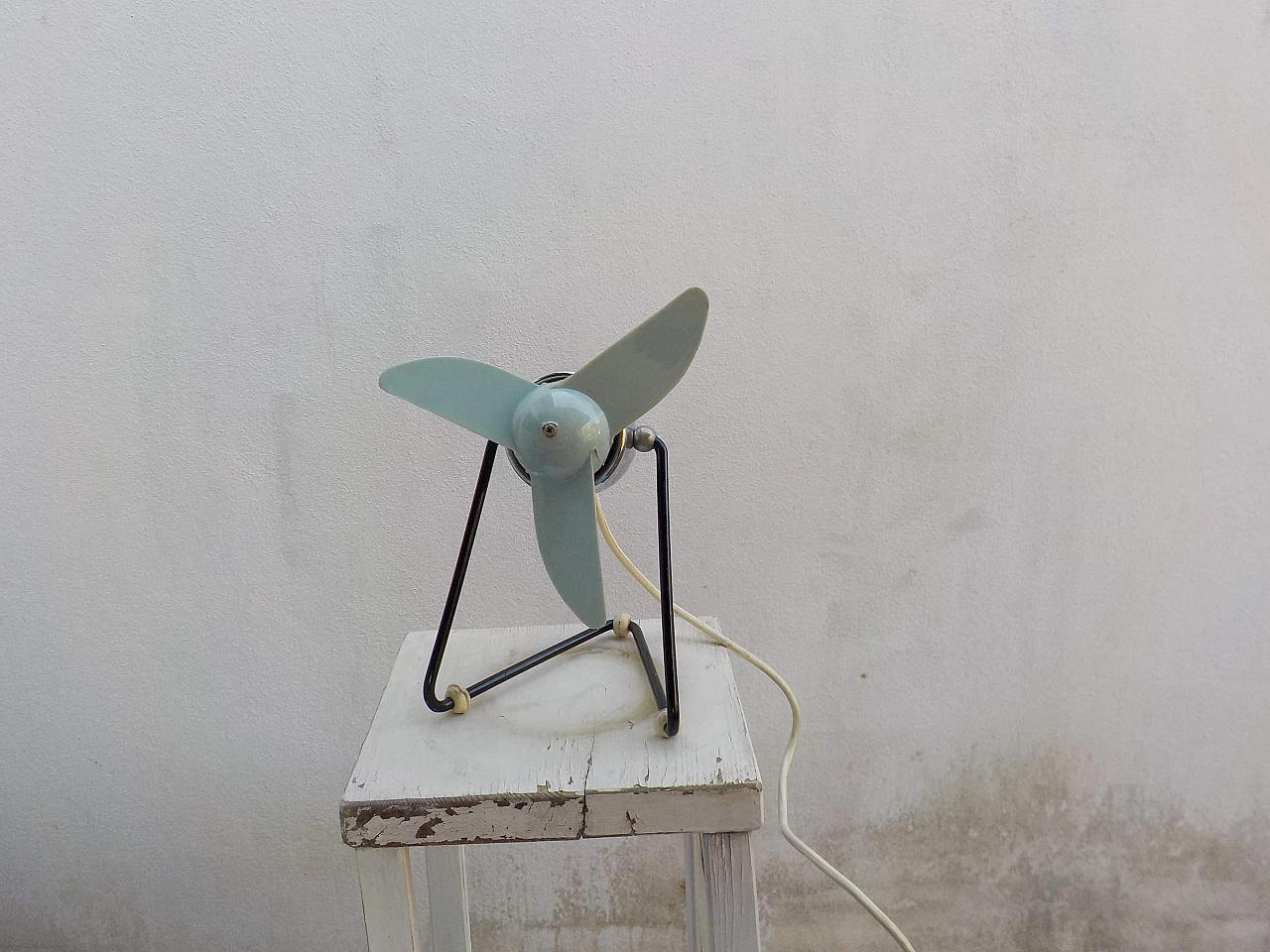 Ventilatore da tavolo in metallo e plastica di Elchim, anni '70 7