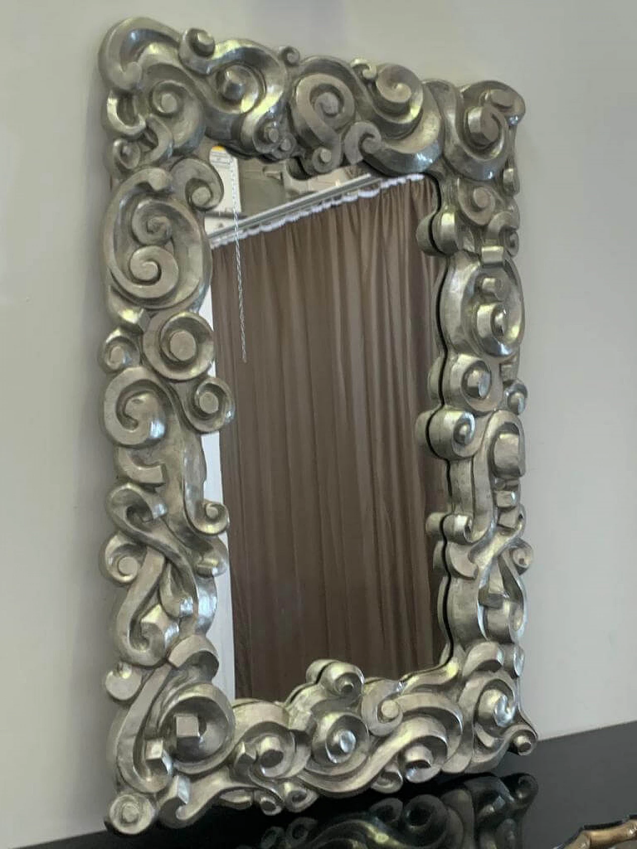 Silver resin mirror by Lam Lee Group, 1990s 2