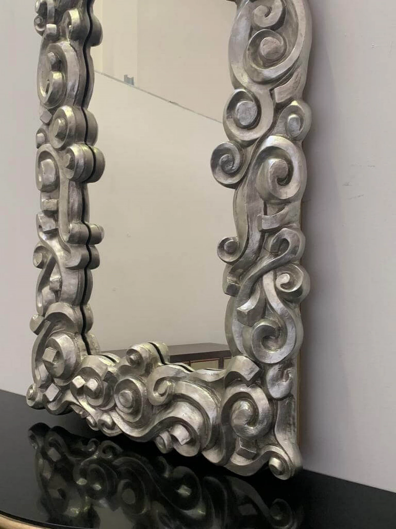 Silver resin mirror by Lam Lee Group, 1990s 7
