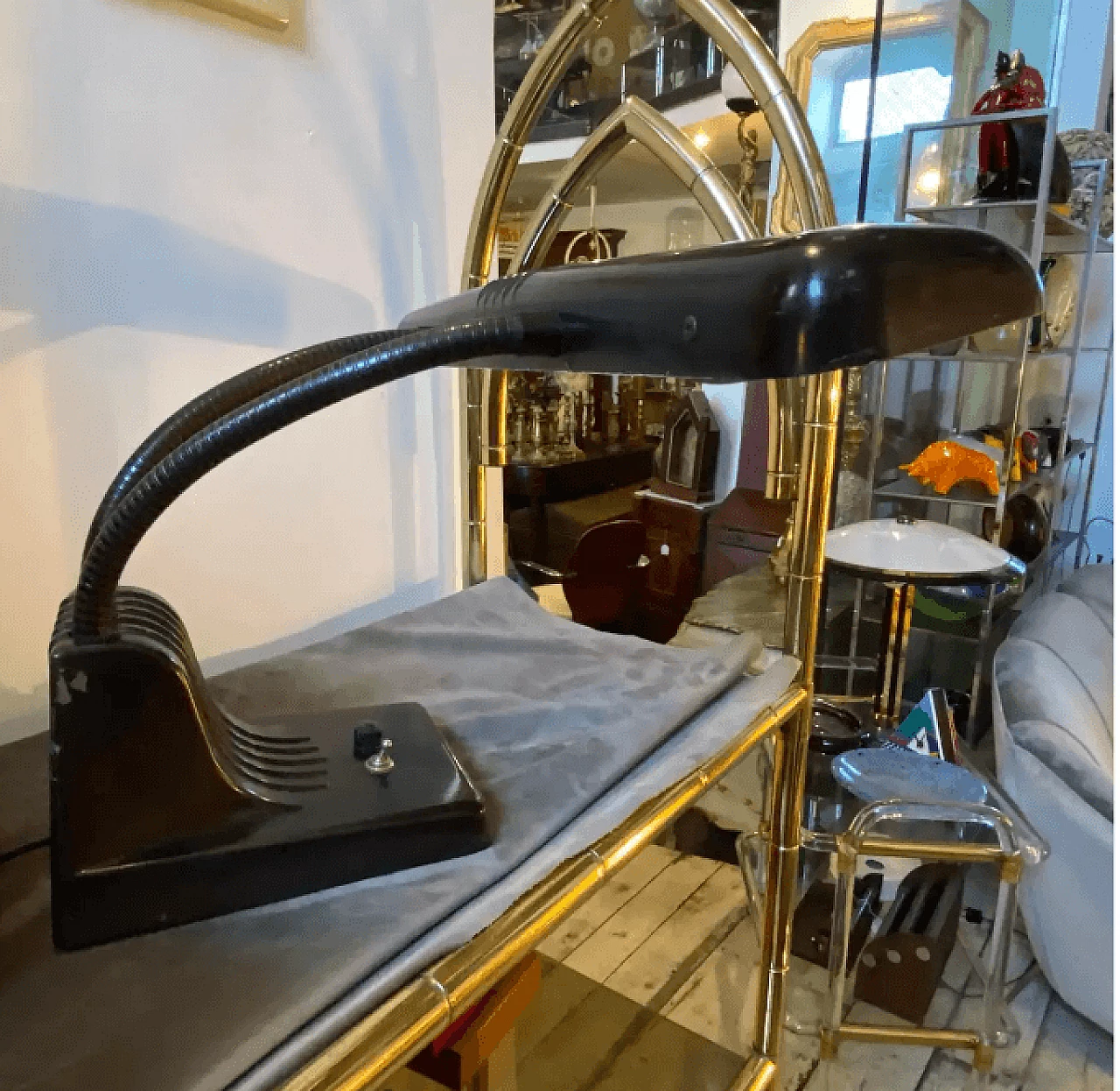 Lampada da tavolo industriale in metallo, anni '60 2