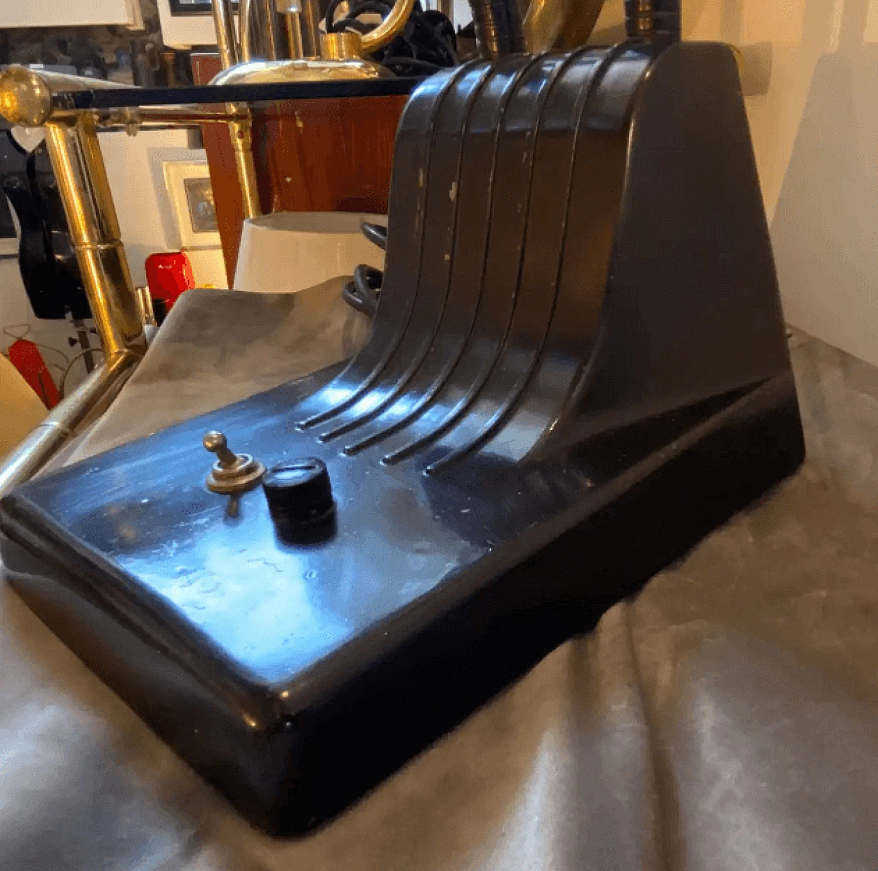 Lampada da tavolo industriale in metallo, anni '60 5