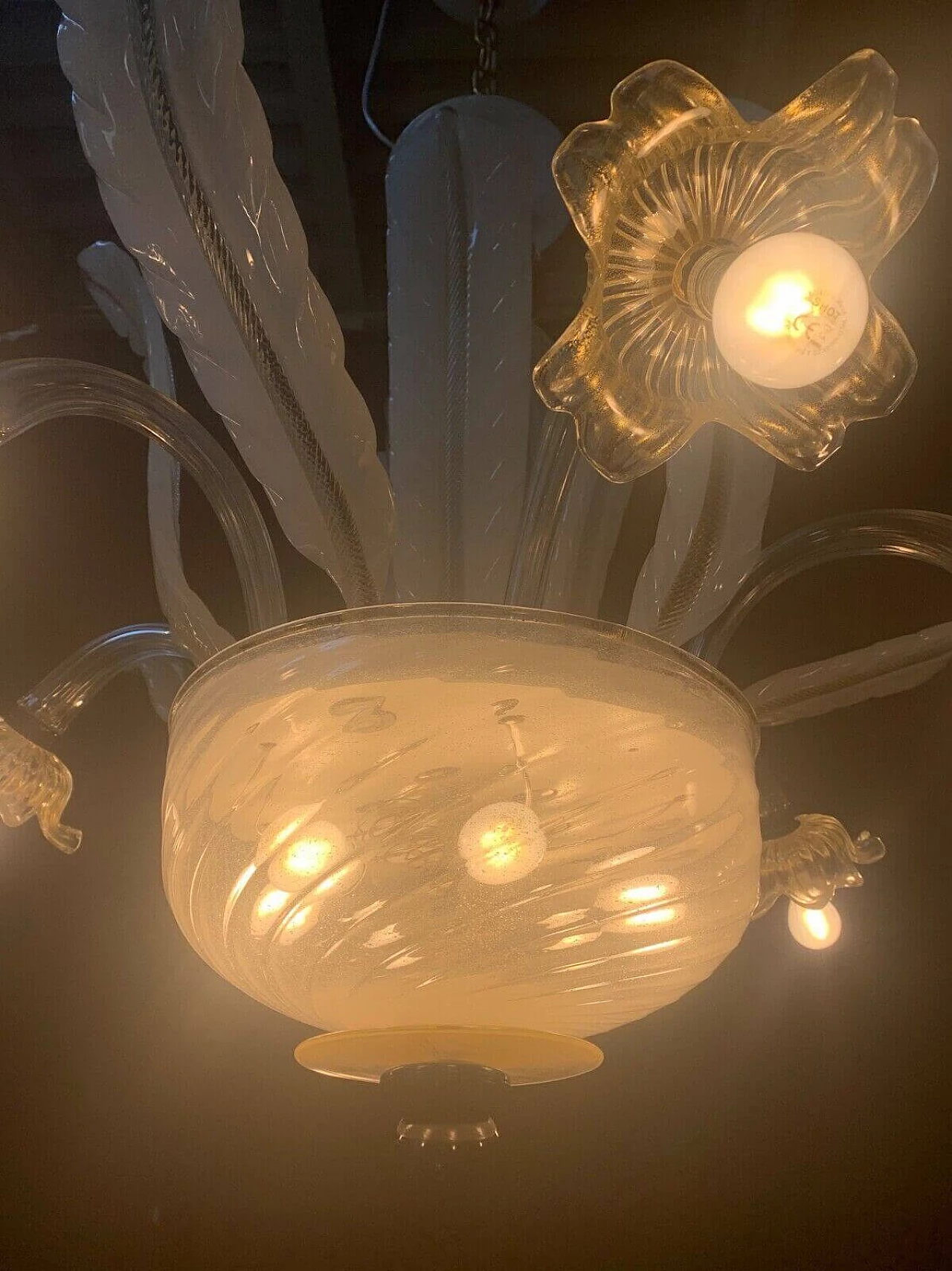 Murano glass chandelier attributed to Seguso, 1960s 6