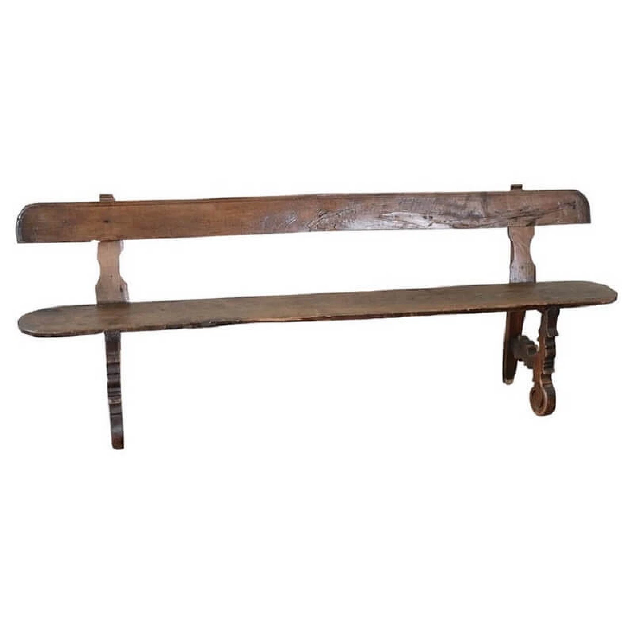 Solid chestnut bench, late 19th century 1