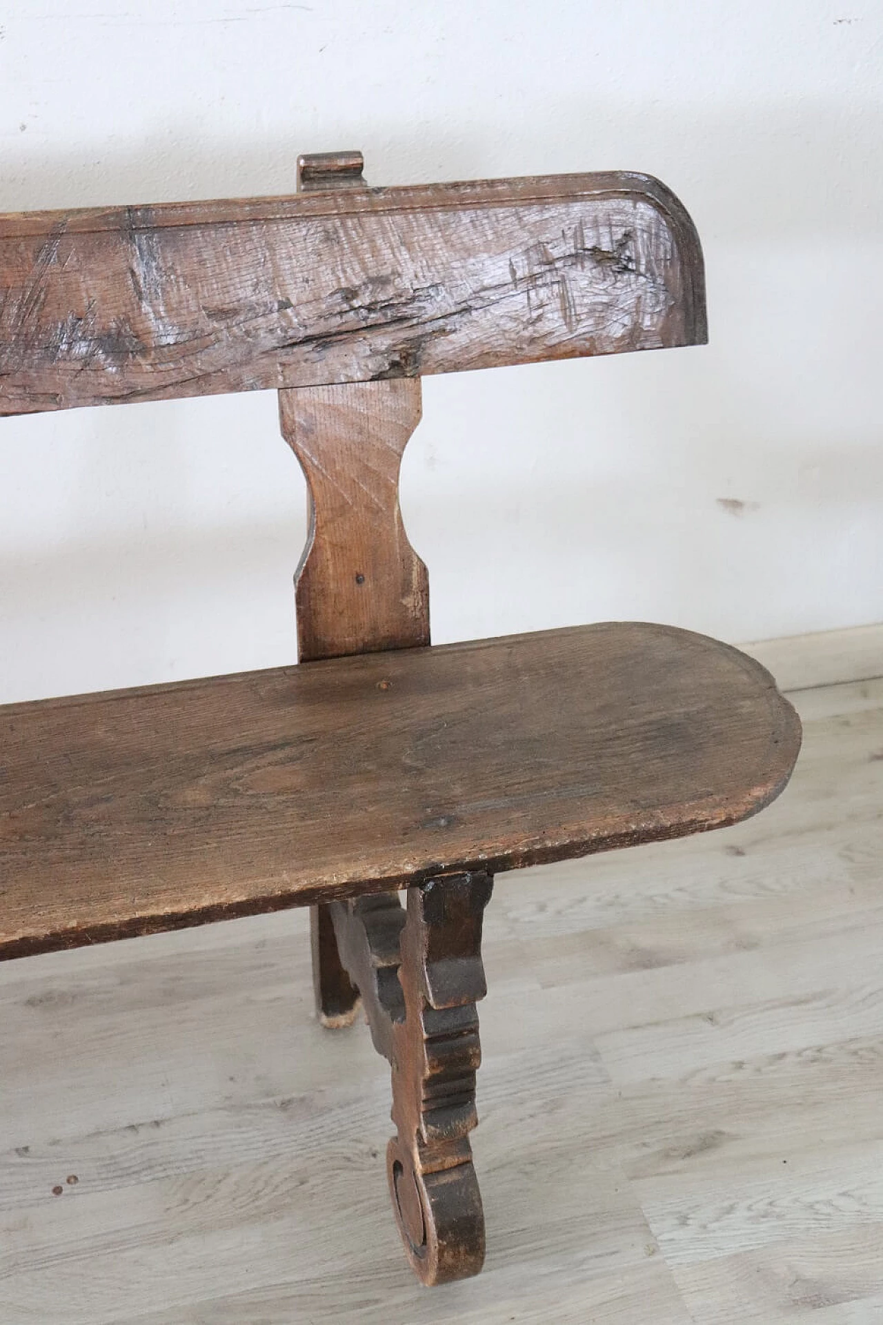 Solid chestnut bench, late 19th century 4