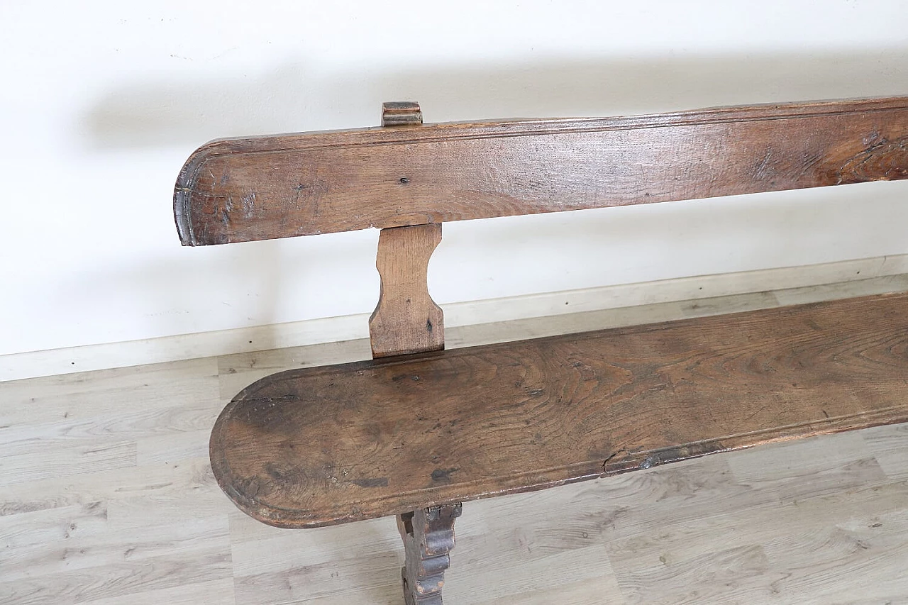 Solid chestnut bench, late 19th century 5