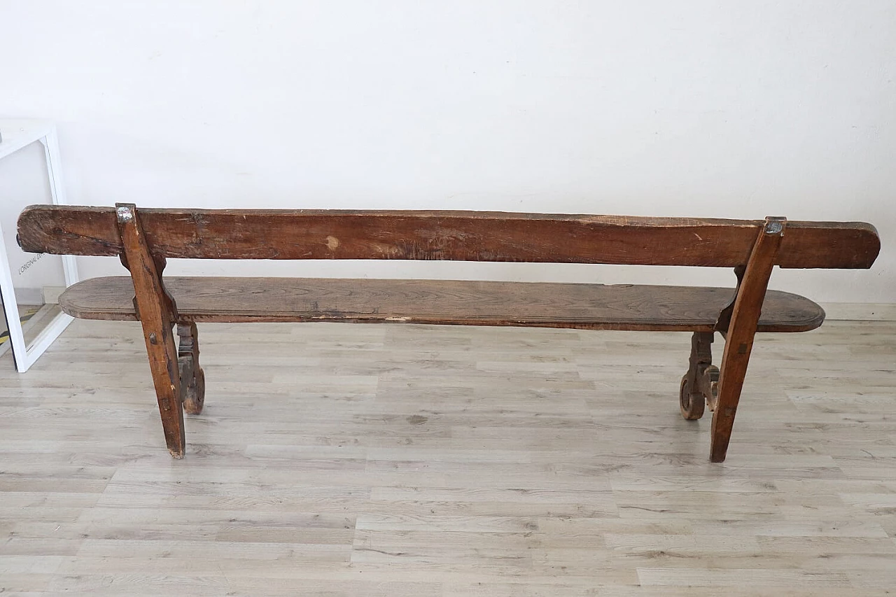 Solid chestnut bench, late 19th century 7