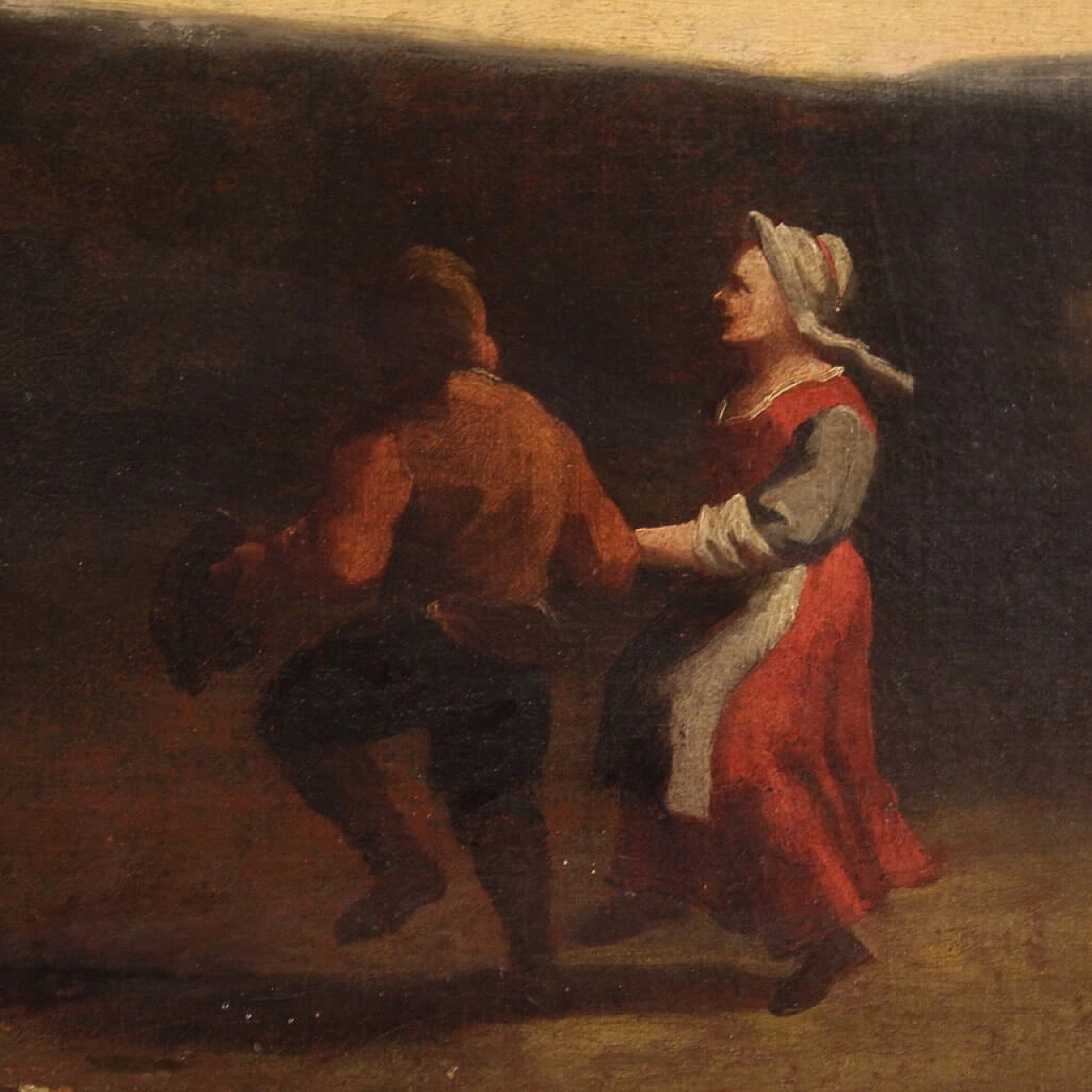 Scena di genere di contadini in festa, olio su tela, '600 6