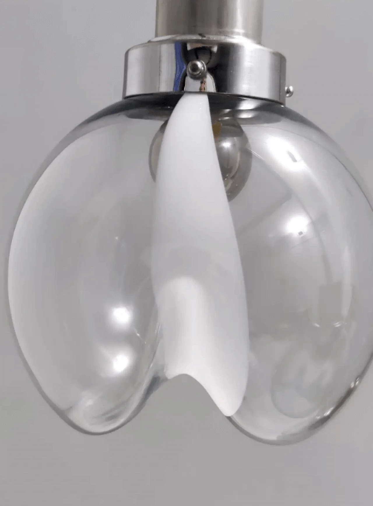 Murano glass and painted metal chandelier by Toni Zuccheri for Venini, 1970s 7