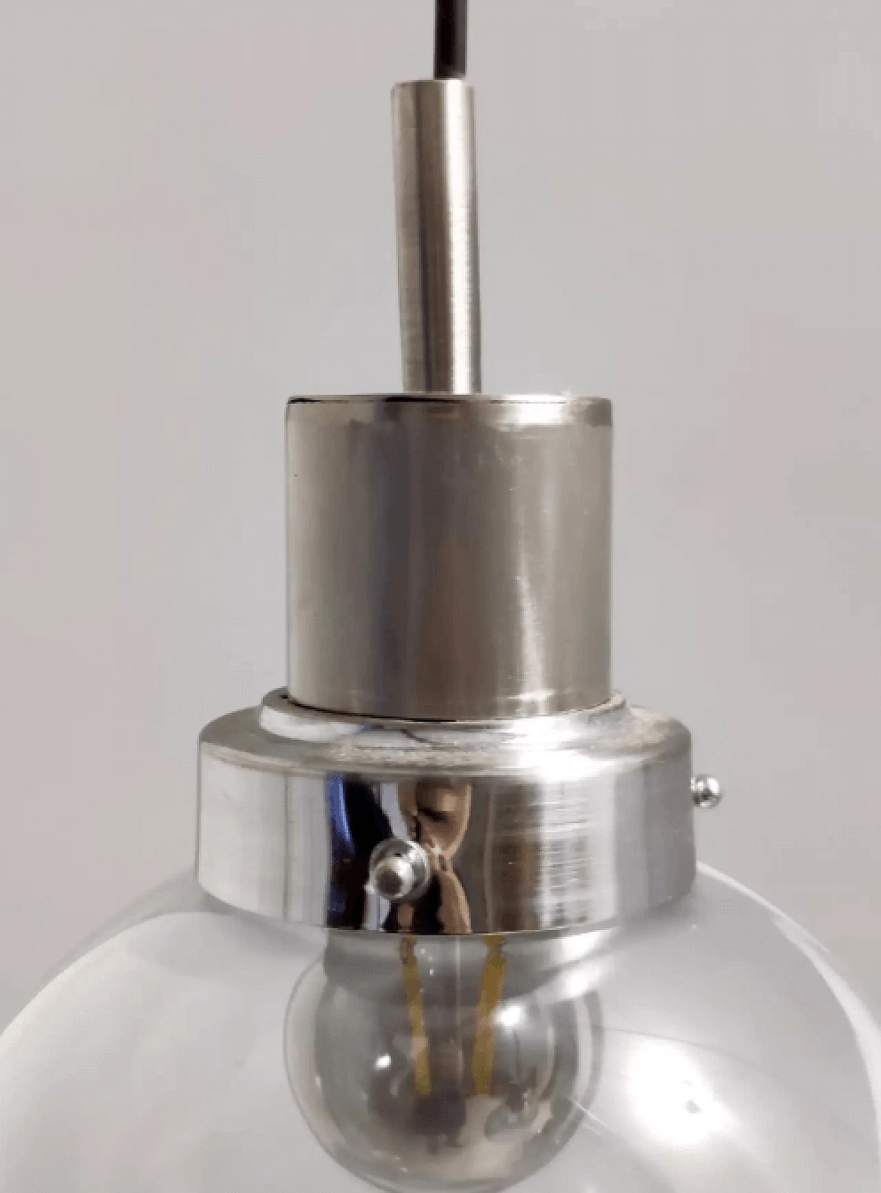 Murano glass and painted metal chandelier by Toni Zuccheri for Venini, 1970s 9