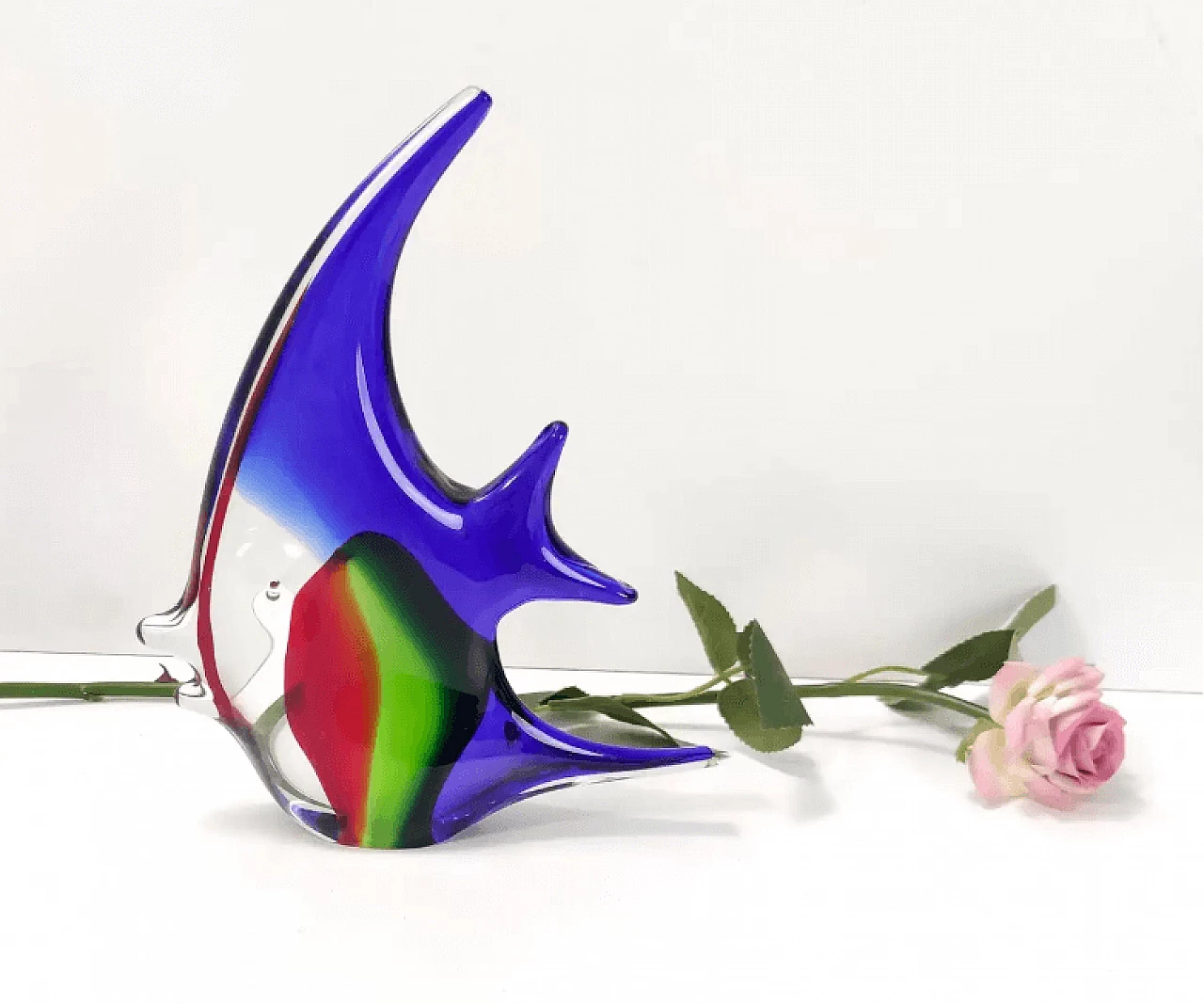 Fish-shaped coloured Murano glass sculpture by La Murrina, 1980s 2