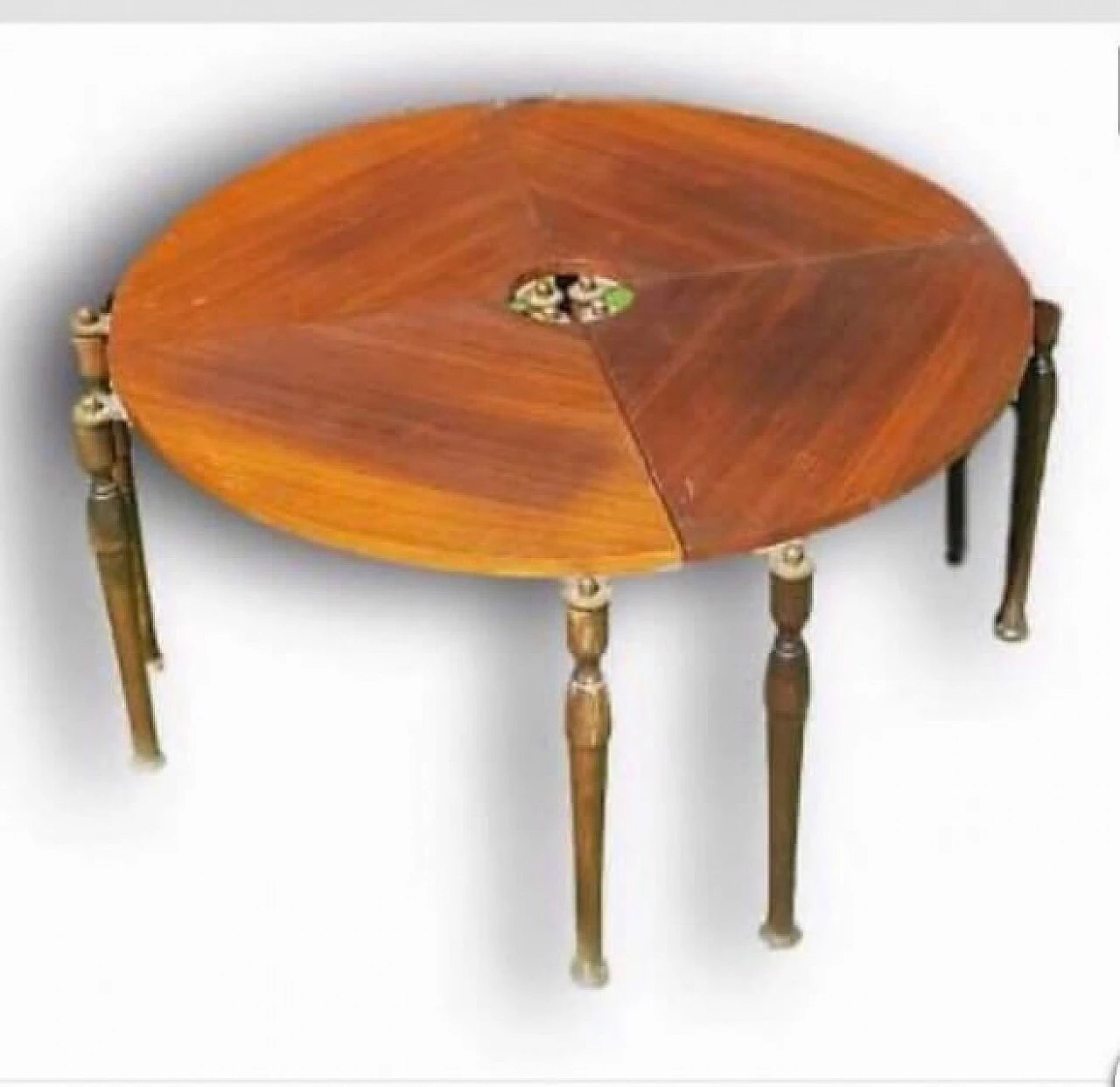 Round modular teak coffee table, 1960s 2
