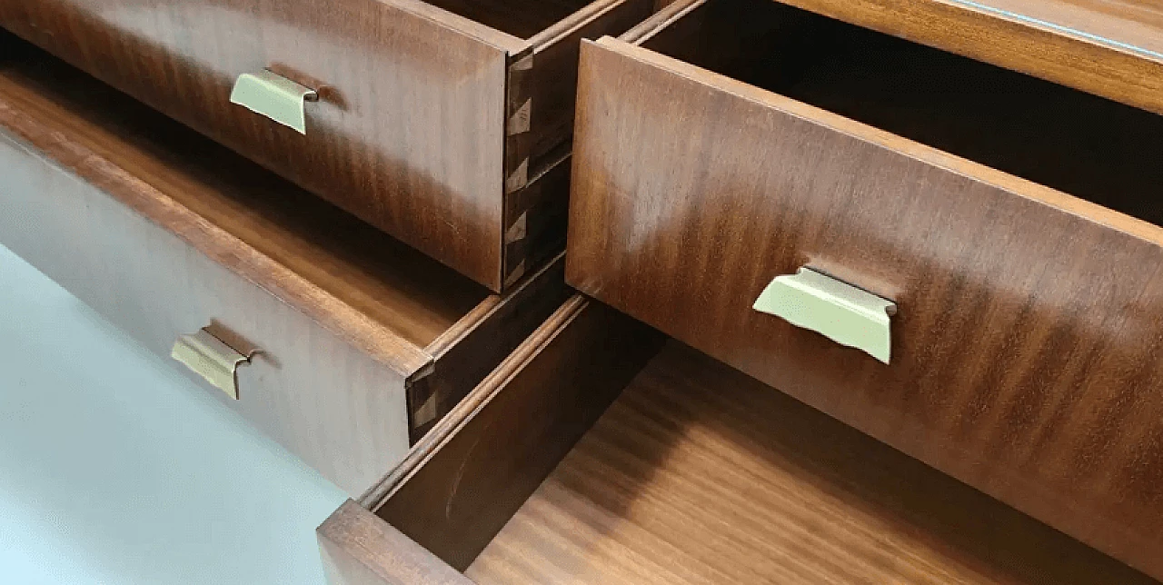 Wooden dresser with glass top, 1950s 7