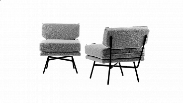 Pair of Elettra armchairs by BBPR for Arflex, 1950s
