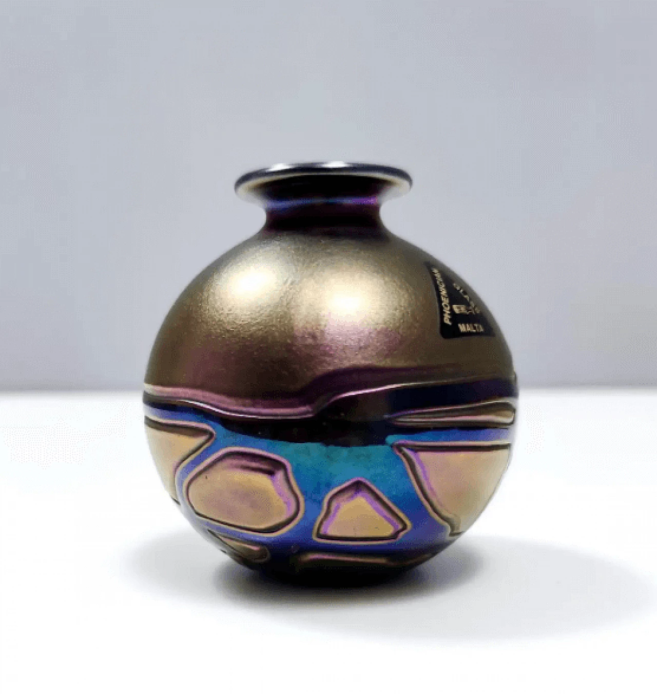 Vaso in vetro opalescente Mdina di Malta, anni '60 4