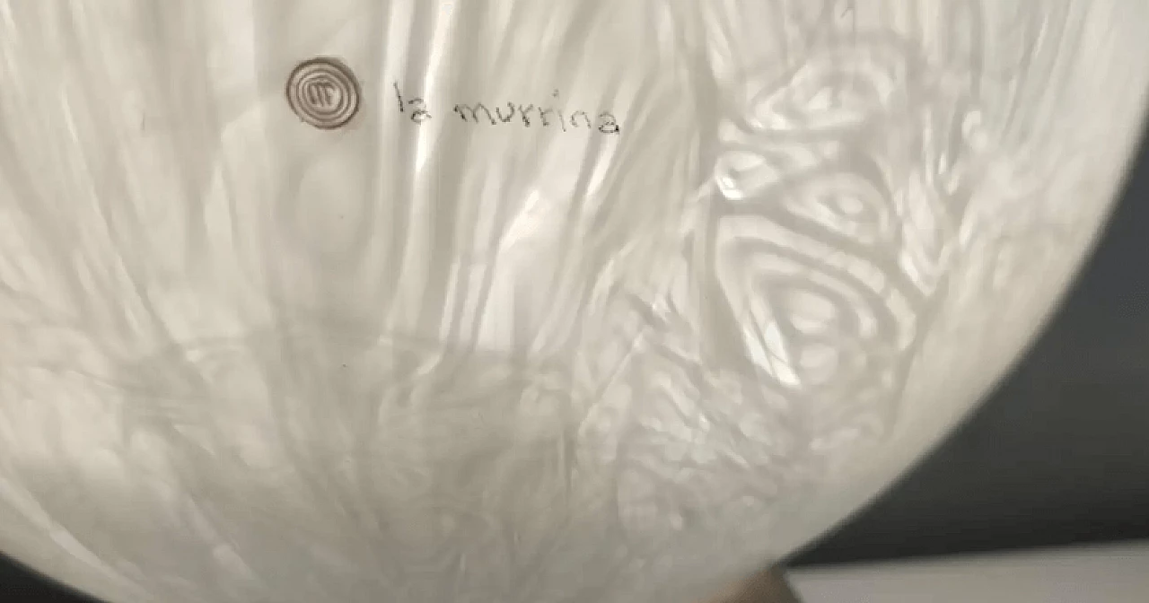 Blown Murano glass table lamp by La Murrina with murrine, 1980s 6