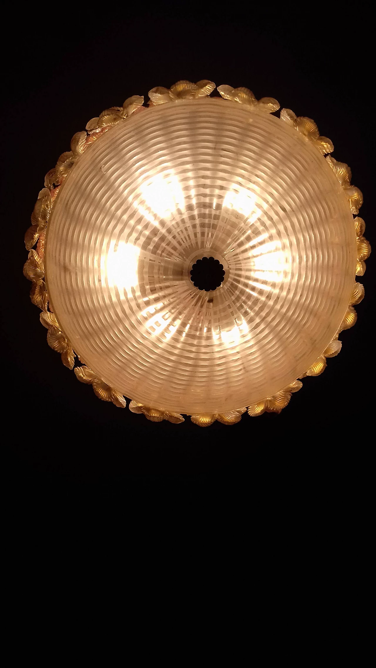 Plafoniera con fiori in vetro di Murano di Barovier & Toso, anni '50 2