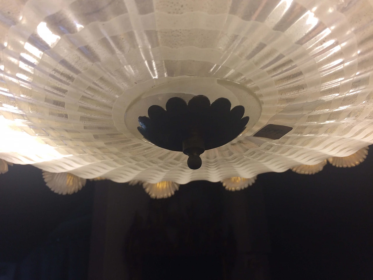Plafoniera con fiori in vetro di Murano di Barovier & Toso, anni '50 8