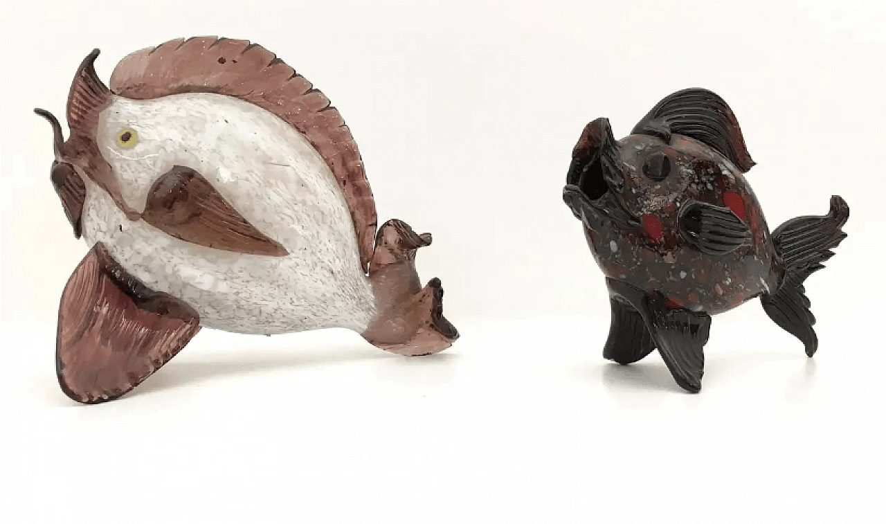 Fish-shaped Murano glass sculpture by Vetreria Toso, 1930s 2