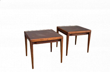 Coppia di tavolini da caffè in legno di Osvaldo Borsani, anni '50