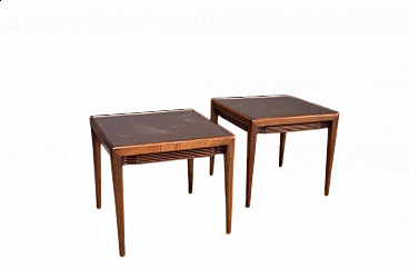 Coppia di tavolini da caffè in legno di Osvaldo Borsani, anni '50