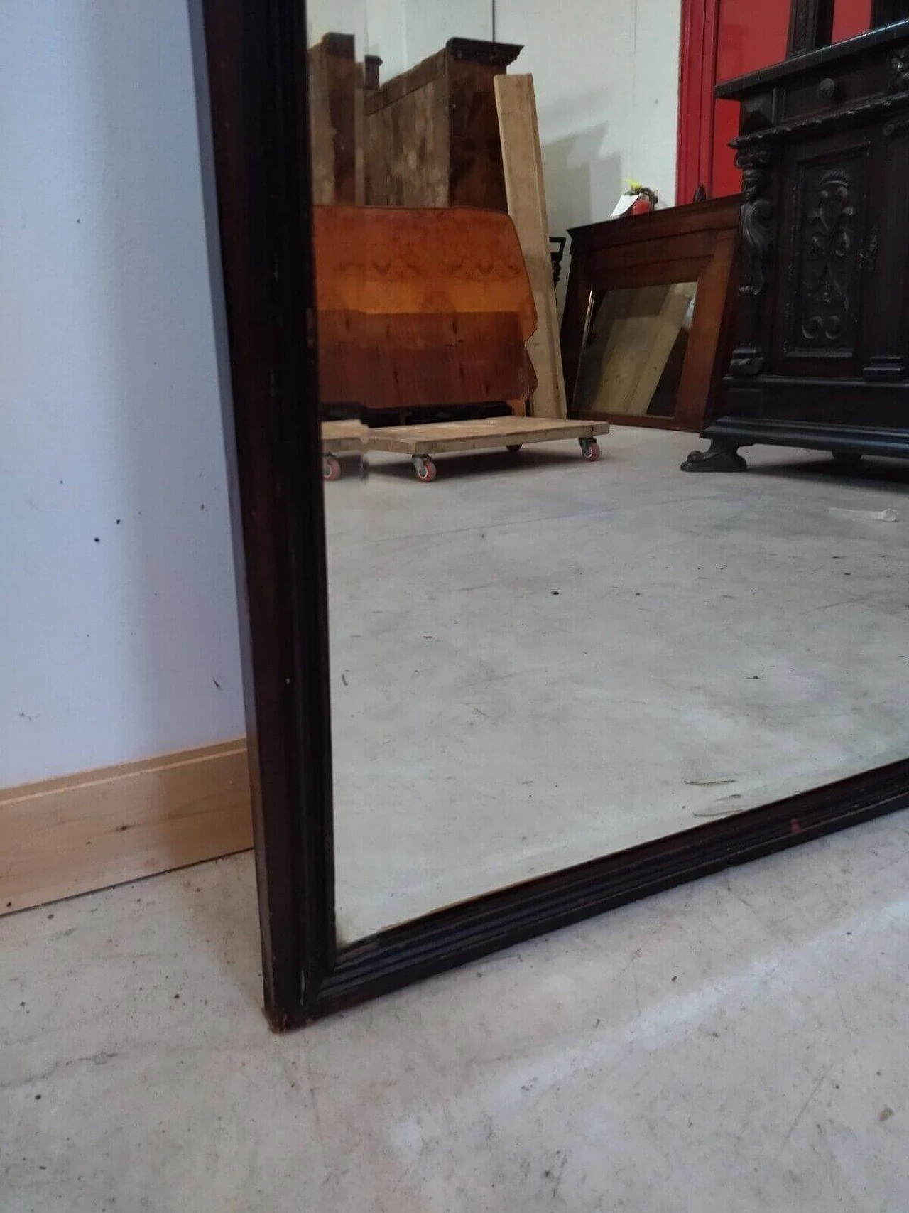 Walnut mirror, early 20th century 4