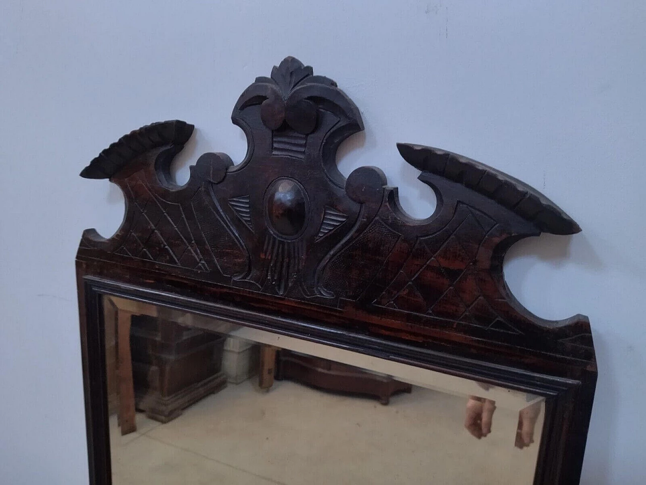 Specchiera in noce, primo '900 5