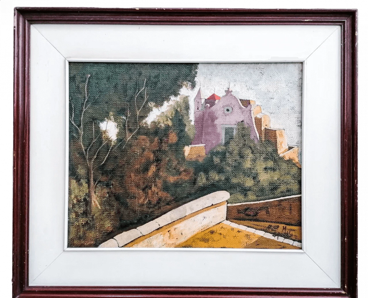 View of the village church by Lello Maria Barresi, late 20th century 5