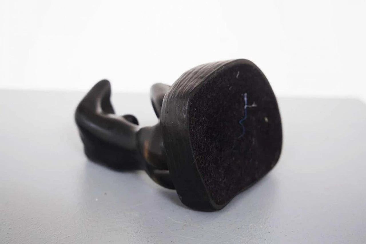 Statua in metallo e legno di donna nuda, anni '70 9