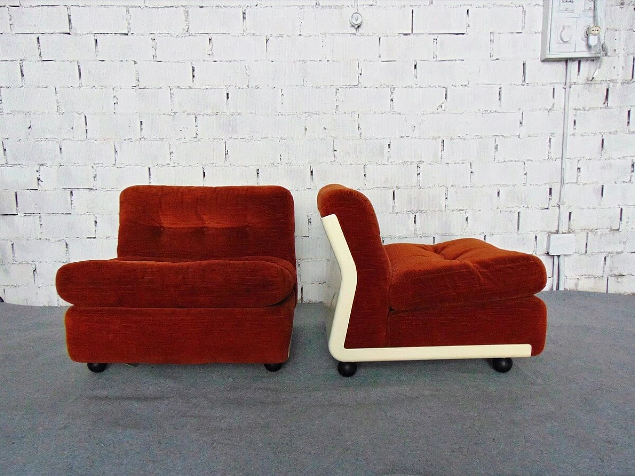 Pair of Amanta armchairs by Bellini for B&B Italia, 1970s 2
