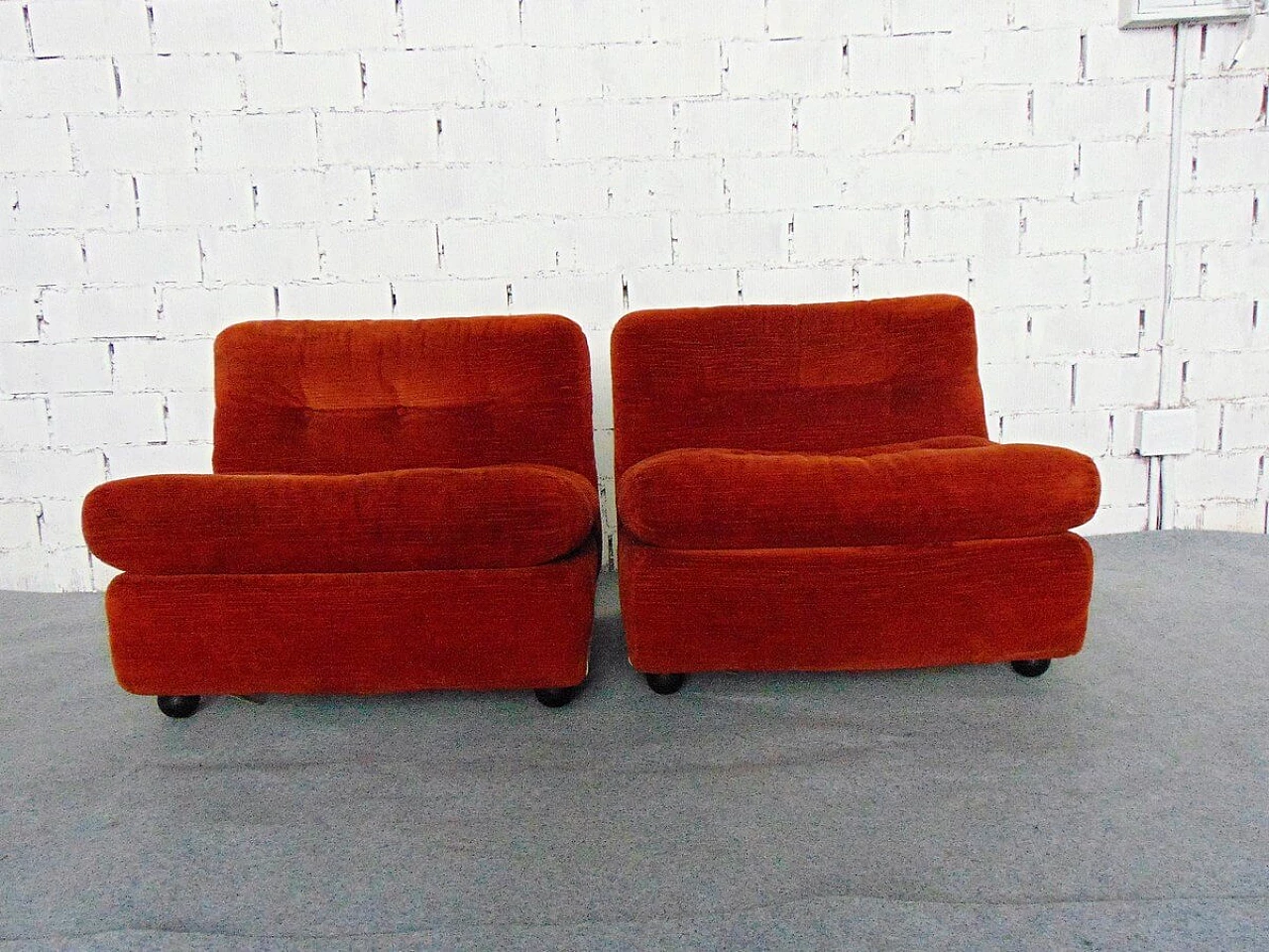 Pair of Amanta armchairs by Bellini for B&B Italia, 1970s 3