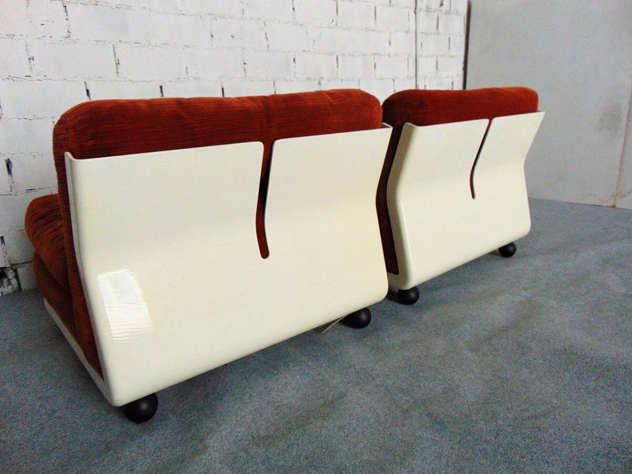 Pair of Amanta armchairs by Bellini for B&B Italia, 1970s 5