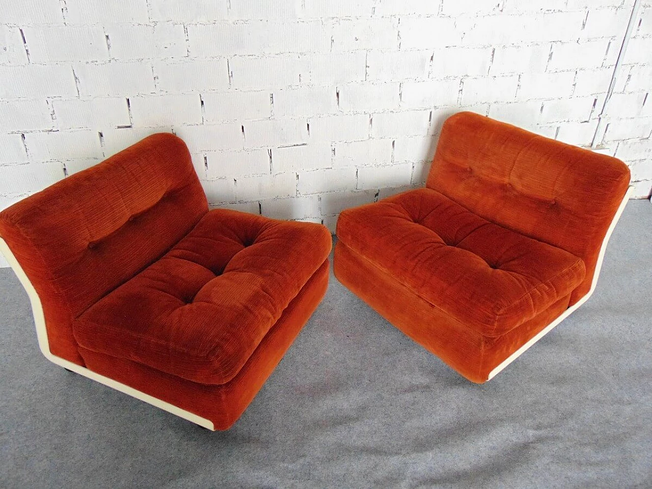 Pair of Amanta armchairs by Bellini for B&B Italia, 1970s 6