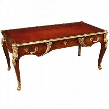 Wooden writing desk in Louis XV style, early 20th century