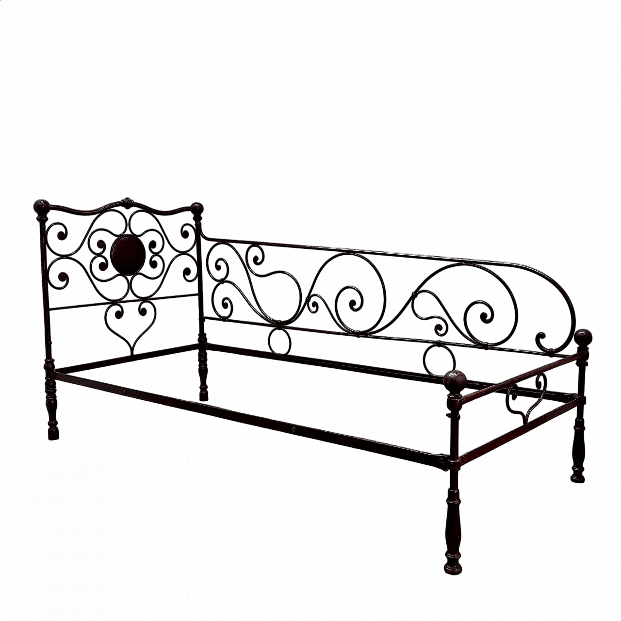 Wrought and cast iron dormeuse, 19th century 9