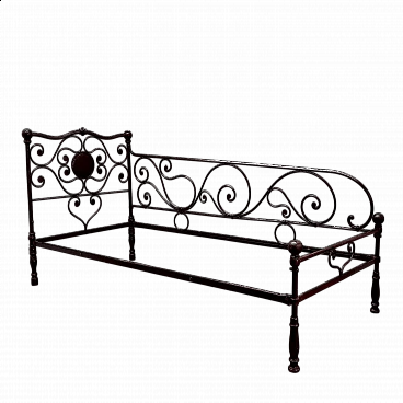 Dormeuse in ferro battuto e ghisa, '800