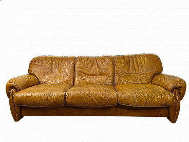 Sofa Lord by Sergio Ribolta for Lineavalenti in leather, 1970s