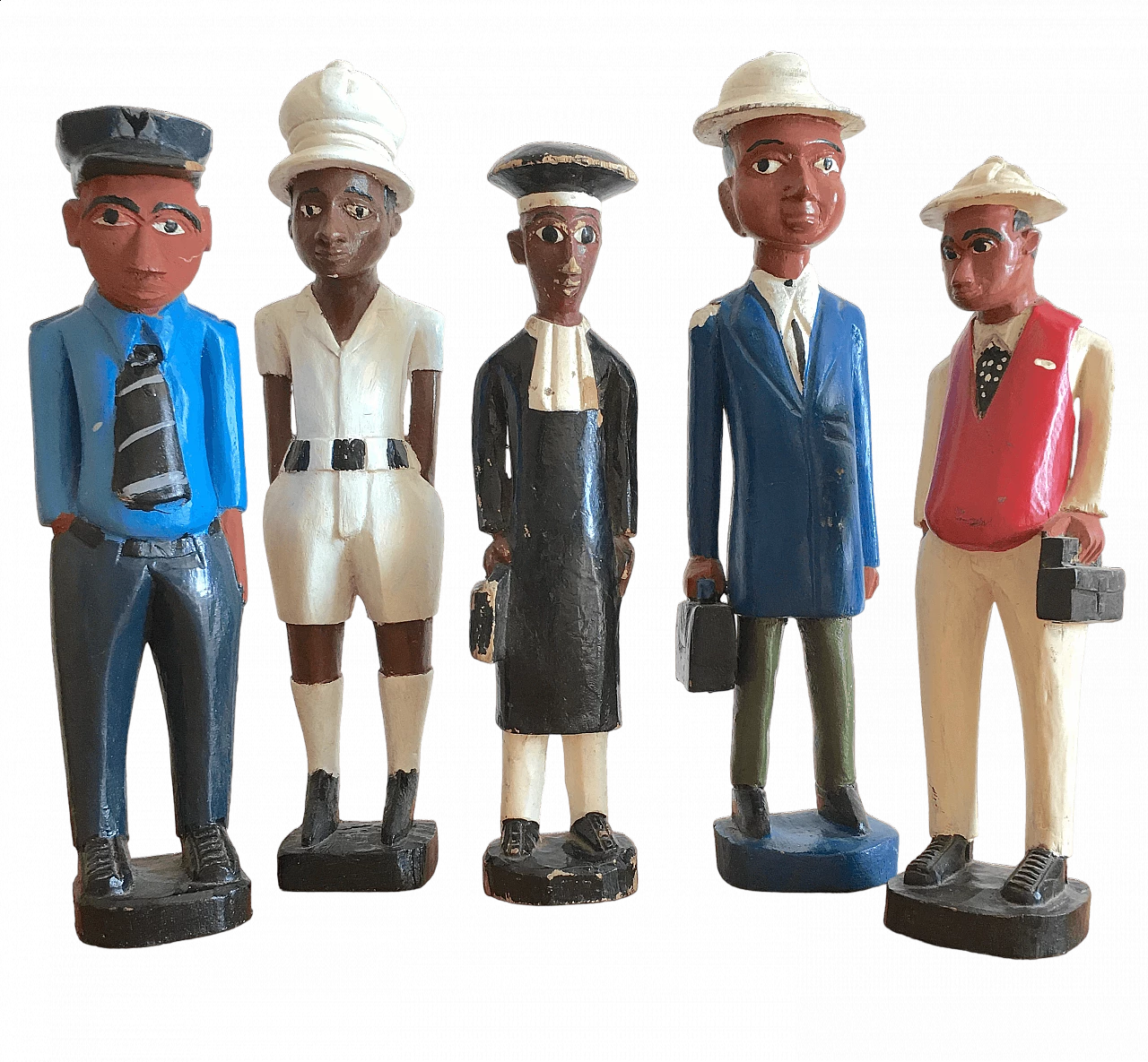 5 Sculture africane in legno dipinto, anni '50 26