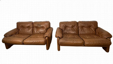 Pair of Coronado sofas by Scarpa for B&B Italia, 1960s