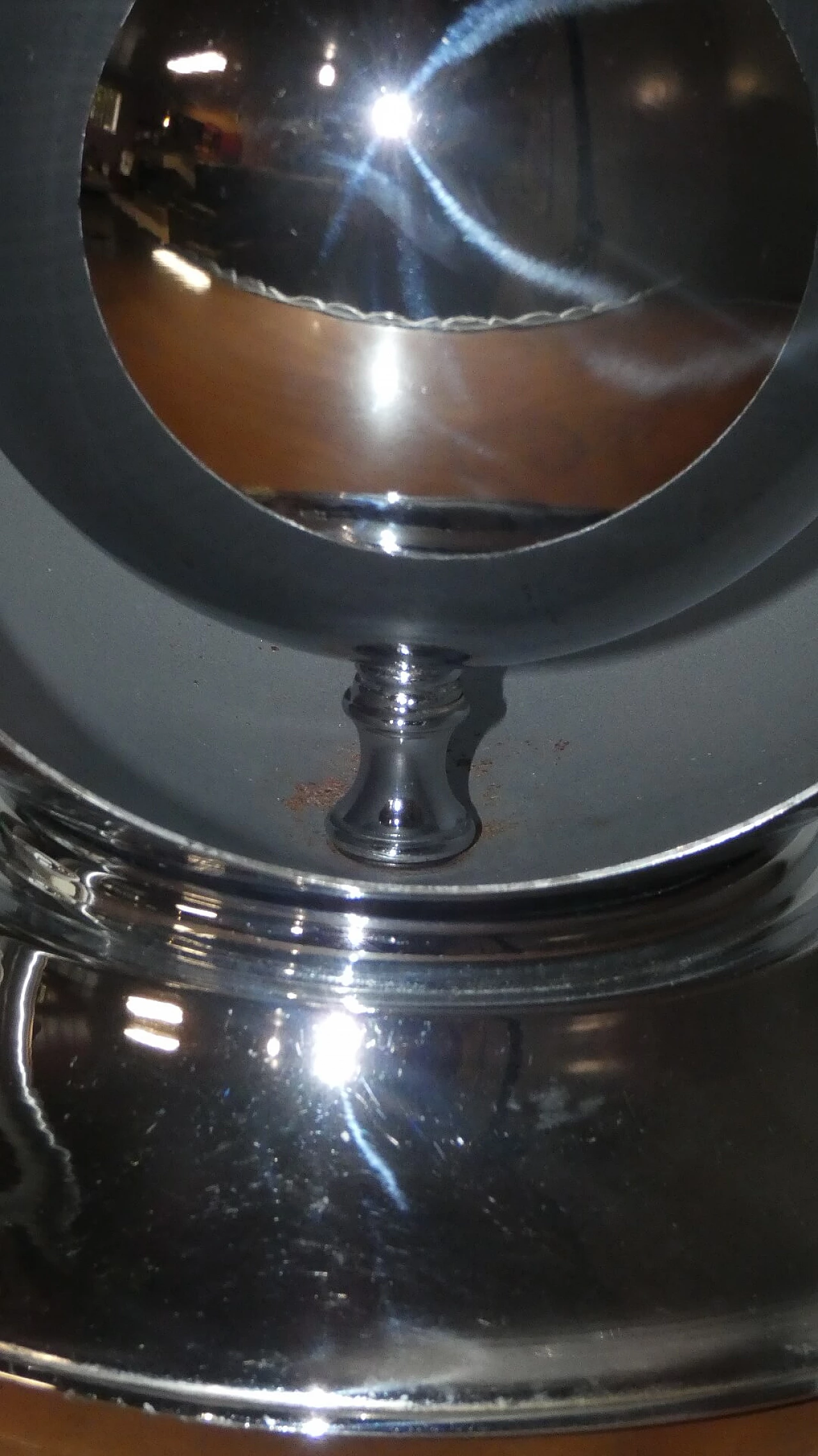 Chromed steel table lamp, 1970s 1