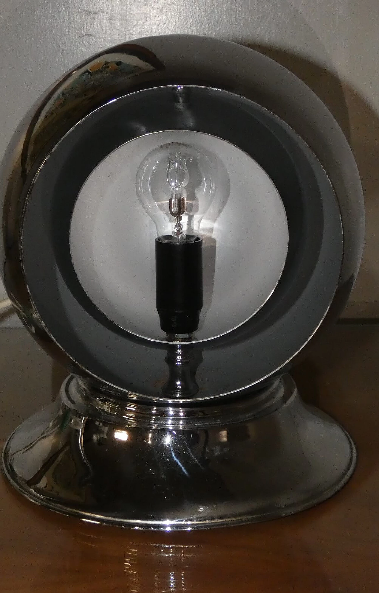 Chromed steel table lamp, 1970s 2