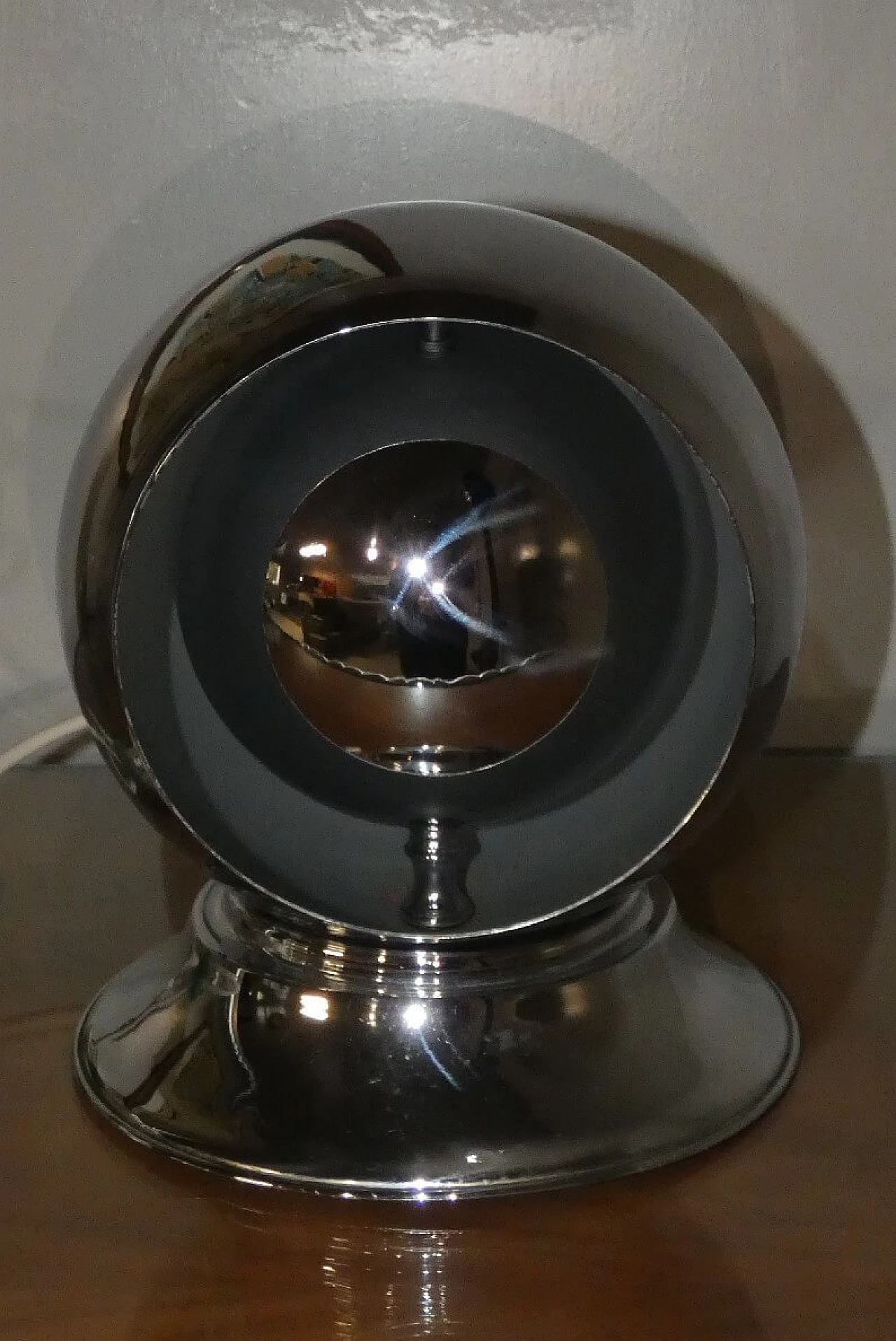 Chromed steel table lamp, 1970s 4