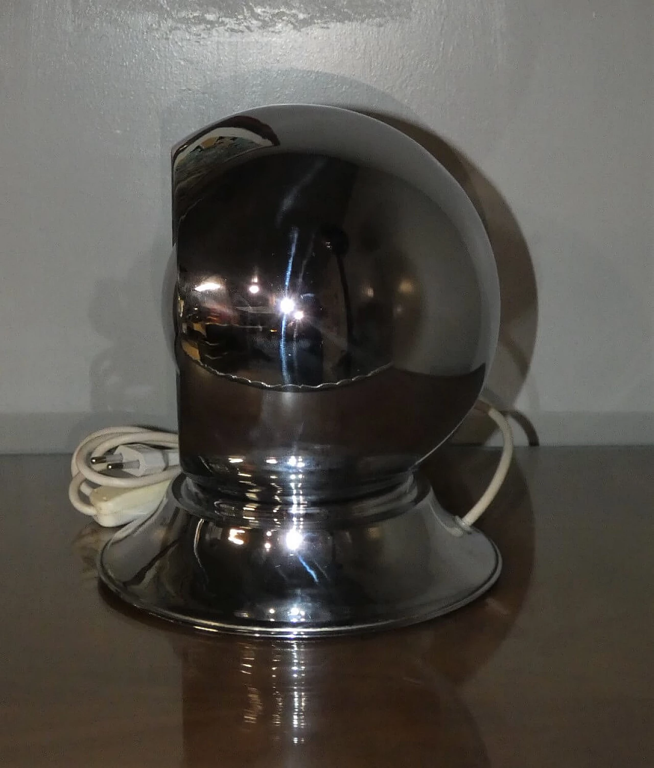 Chromed steel table lamp, 1970s 5