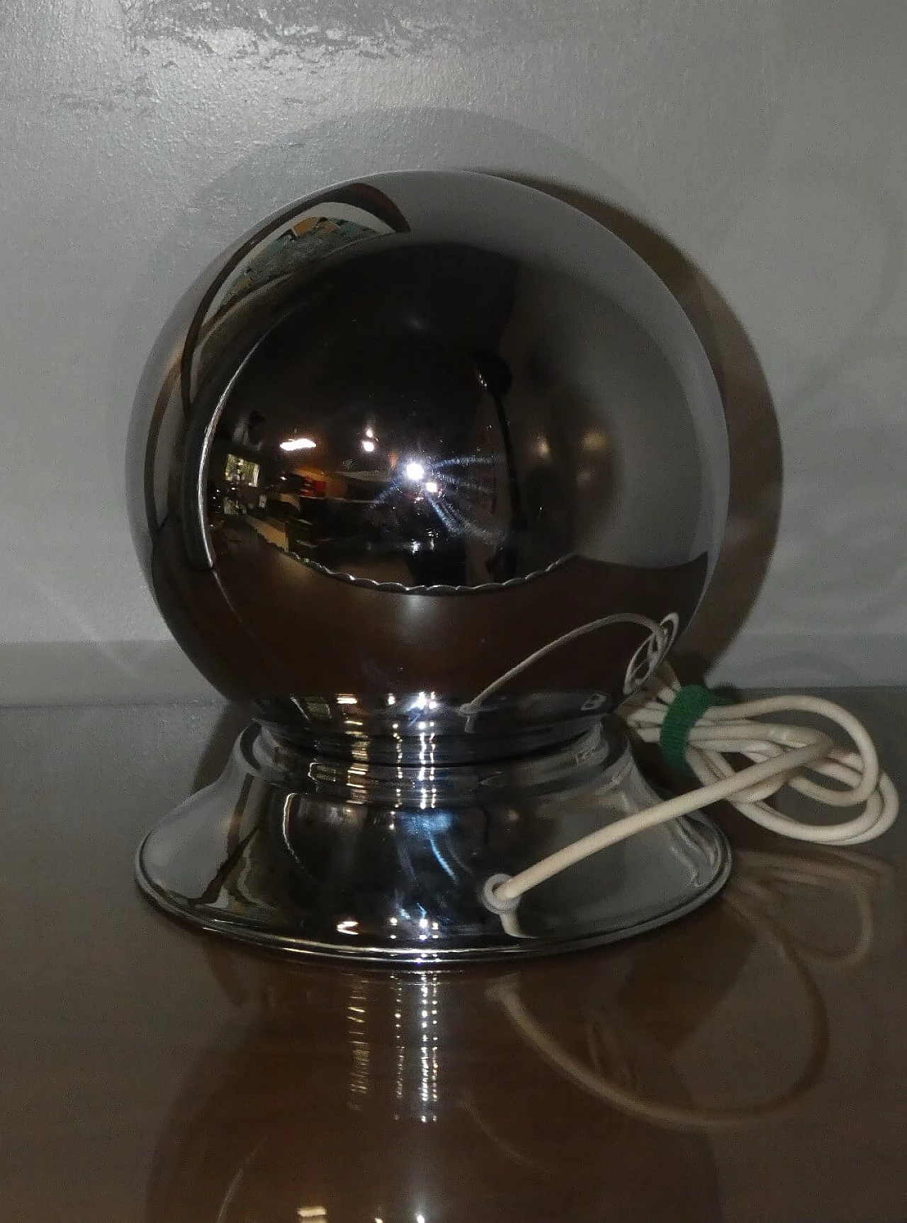 Chromed steel table lamp, 1970s 7