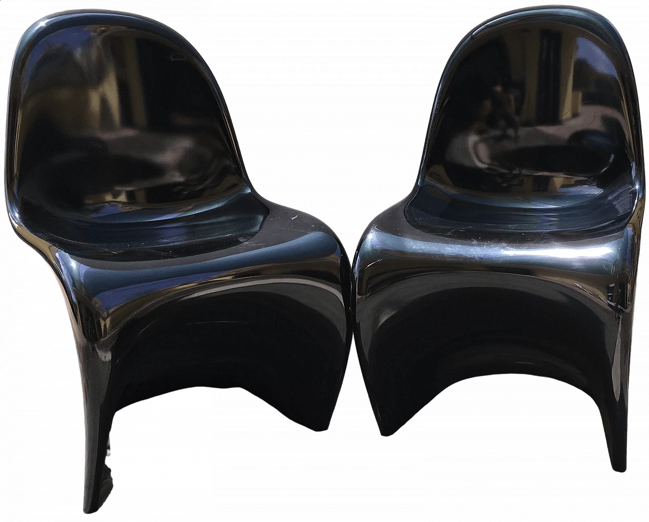 Pair of Panton chairs by Verner Panton for Vitra, 1980s 19